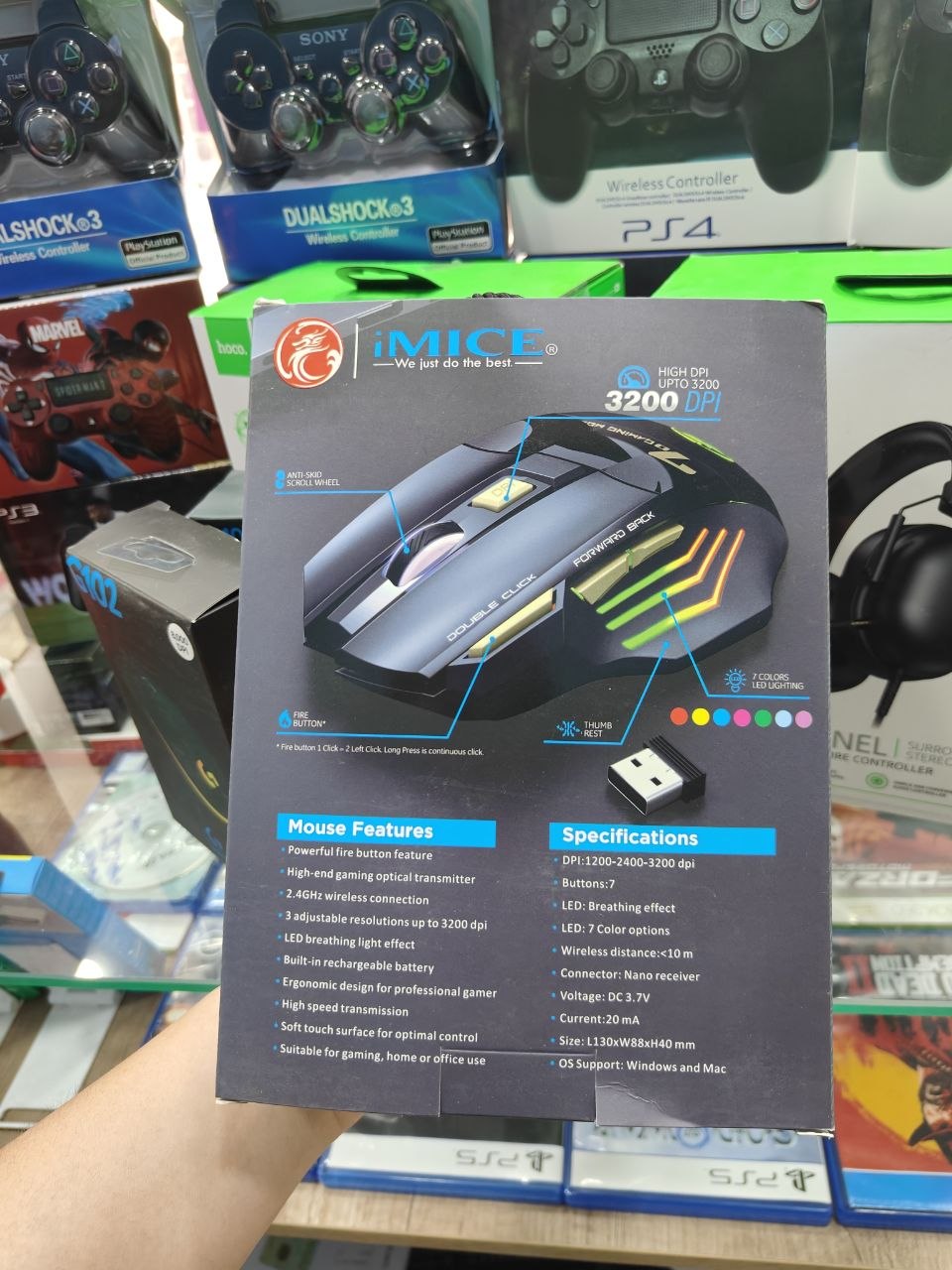 iMICE GW-X7 Rechargeable Wireless Gaming Mouse