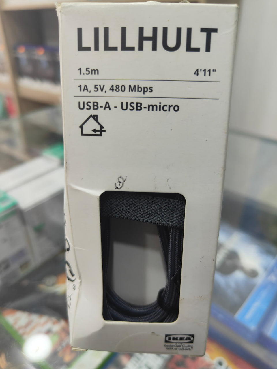 IKEA LILLHULT USB-A to Micro-USB cable